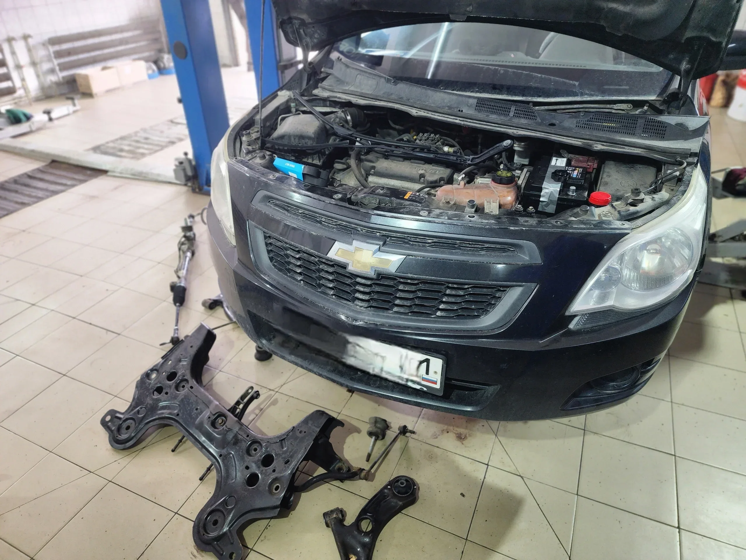 Chevrolet Cobalt II барабанная дробь справа: пример ремонта рейки